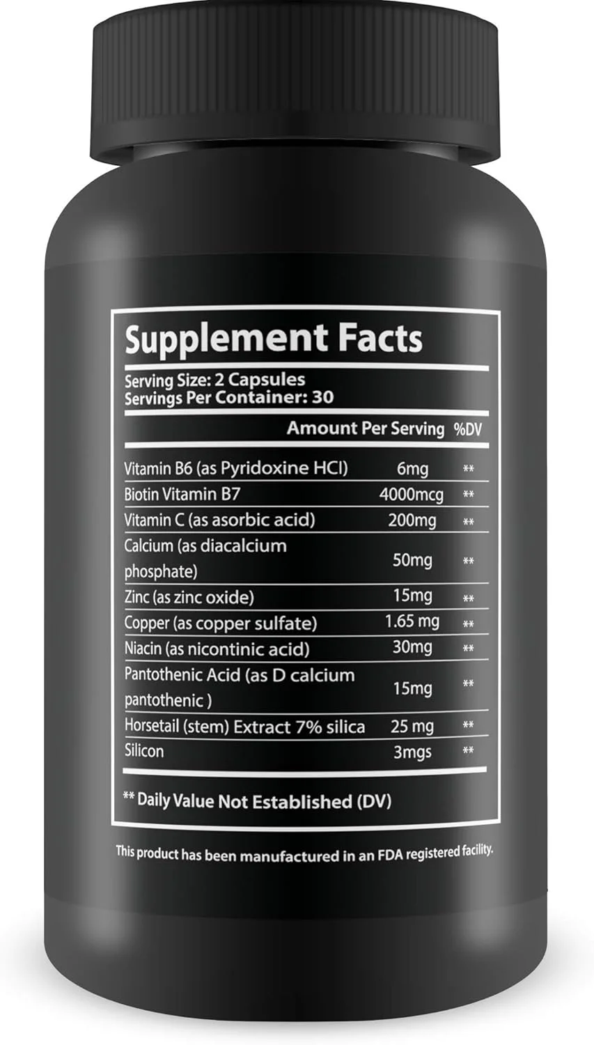 کمپلکس بیوتین پیشرفته ابریشم! تقویت و ترویج رشد مو به طور طبیعی. مکمل قوی رشد مجدد موی ما باعث تقویت، ضخیم شدن و سالم تر شدن موها بدون در نظر گرفتن سطح استرس یا عدم تعادل هورمونی می شود. از ویتامین خالص مو، پوست و ناخن ما به عنوان یک راه حل کاملا طبیعی برای مکمل موهای نازک استفاده کنید. فقط طبق دستورالعمل مصرف شود. مزایا: مطالعات نشان می دهد که بیوتین ممکن است به حمایت از سلامت مو، پوست و ناخن کمک کند. از متابولیسم سالم پشتیبانی می کند. باعث بلندتر، قوی تر و ضخیم تر شدن موها می شود. باعث رشد مو می شود.