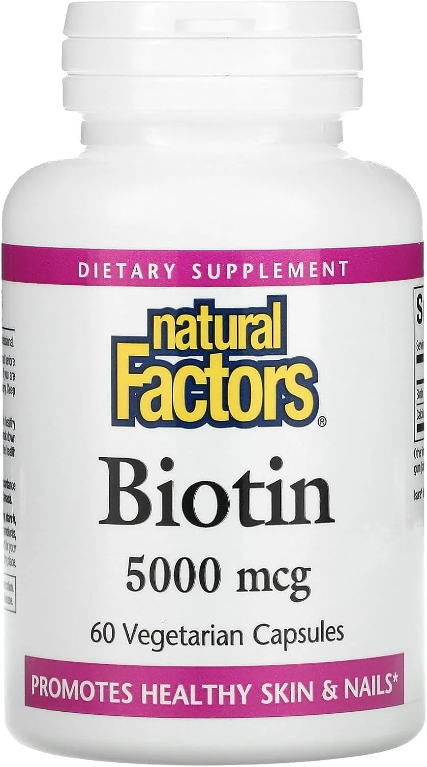 کپسول گیاهی بیوتین Natural Factors 156694 (5000 میکروگرم، 60 کپسول) کپسول گیاهی بیوتین Natural Factors 156694 (5000 میکروگرم، 60 کپسول)