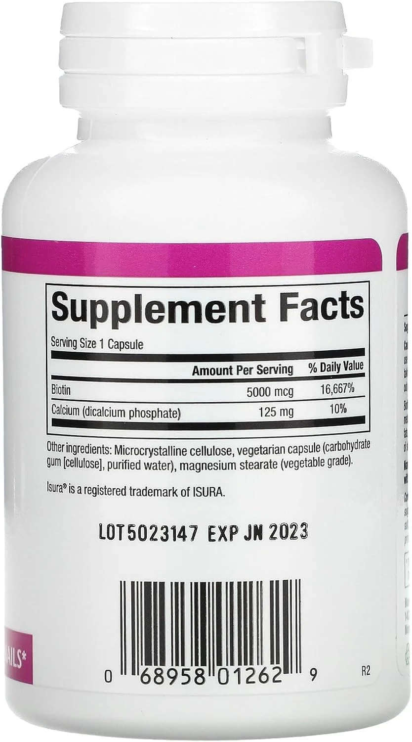 کپسول گیاهی بیوتین Natural Factors 156694 (5000 میکروگرم، 60 کپسول)