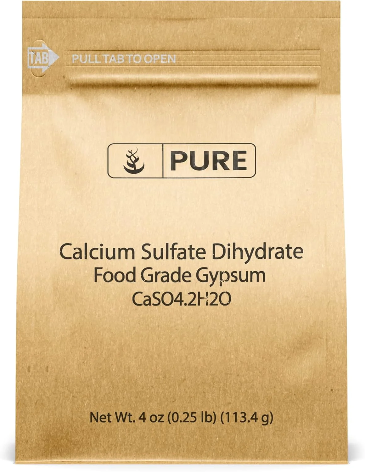 سولفات کلسیم (گچ) خالص با بسته بندی سازگار با محیط زیست، 113 گرم، برای مصارف متعدد از جمله پخت و پز، تصفیه آب و باغبانی