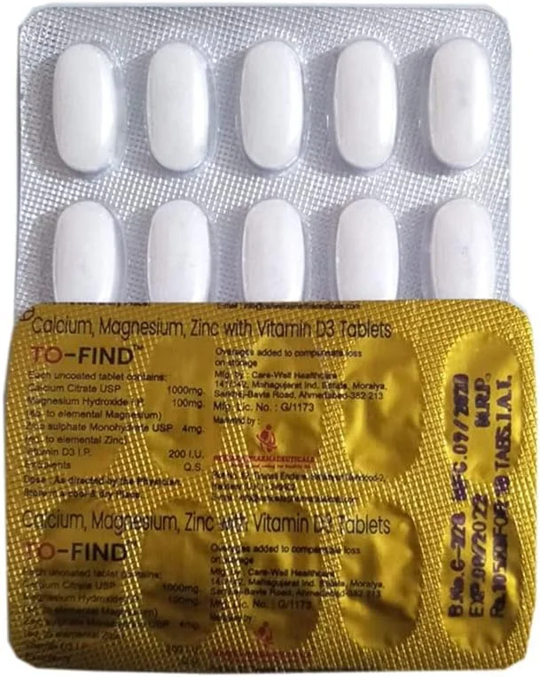 ویتامین D3 کلسیم زینک Tofind بسته 5 عددی، 50 عددی ویتامین D3 کلسیم زینک Tofind بسته 5 عددی، 50 عددی