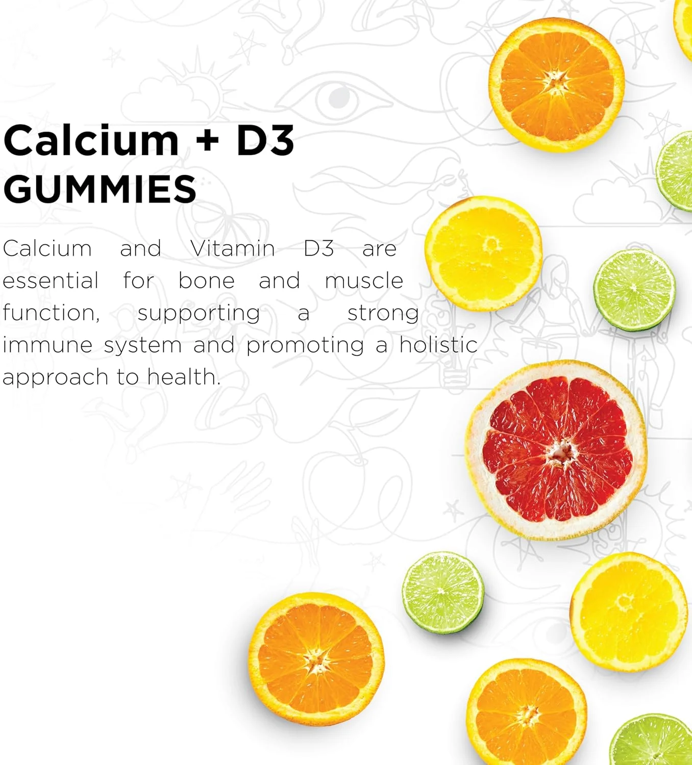 پاستیل کلسیم برای پشتیبانی از استخوان و عضله - مکمل های ویتامین D3 کلسیم برای کودکان و بزرگسالان - 40 پاستیل پاستیل کلسیم برای پشتیبانی از استخوان و عضله - مکمل های ویتامین D3 کلسیم برای کودکان و بزرگسالان - 40 پاستیل