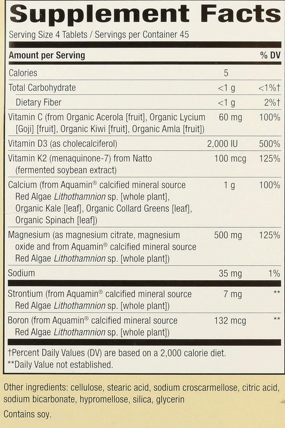 Nature's Way, Alive!، کلسیم با ویتامین D3، ویتامین K2، منیزیم، 325 میلی گرم، 180 قرص Nature's Way, Alive!، کلسیم با ویتامین D3، ویتامین K2، منیزیم، 325 میلی گرم، 180 قرص