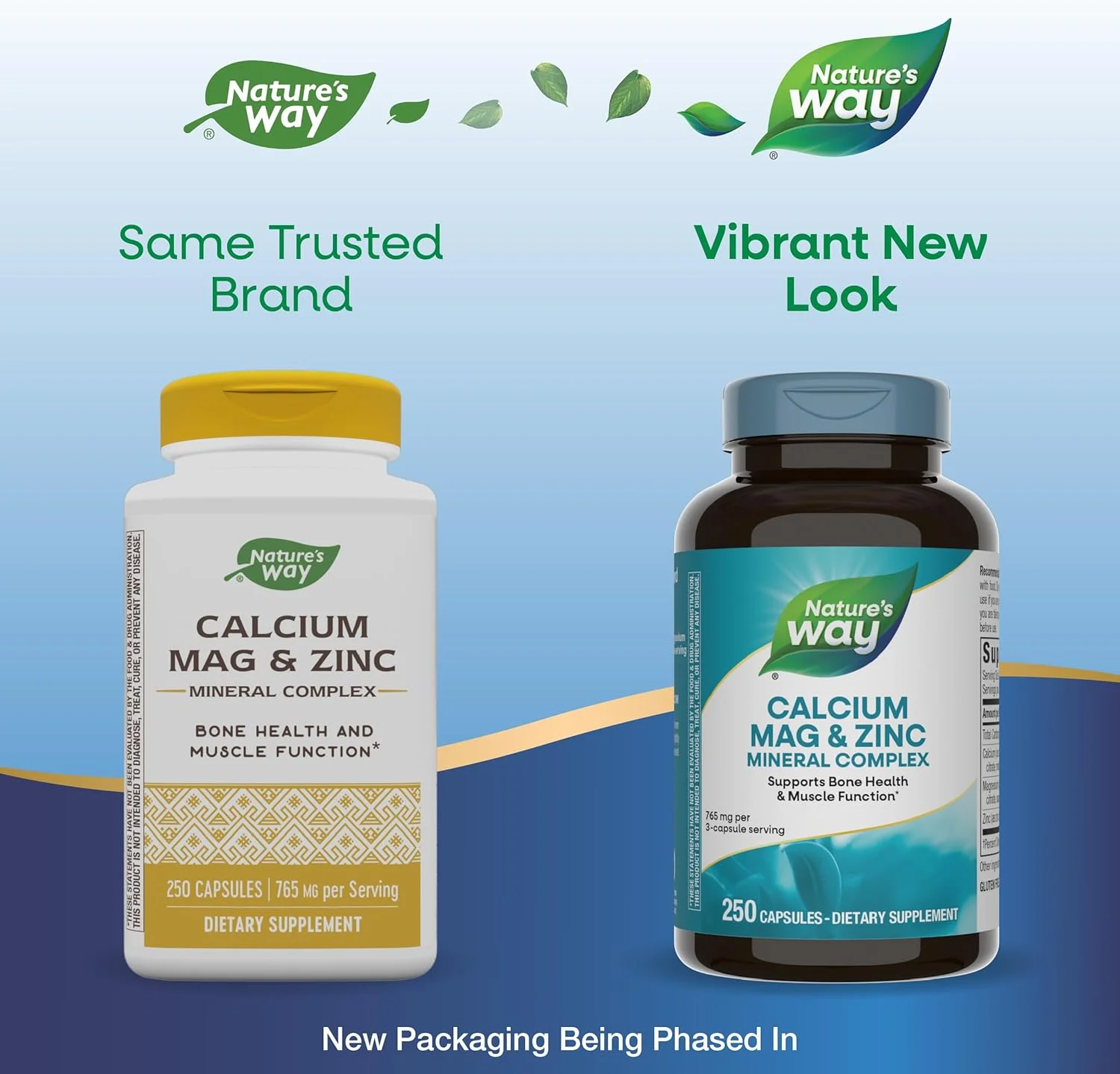 کلسیم، منیزیم و زینک Nature's Way، ۲۵۰ کپسول کلسیم، منیزیم و زینک Nature's Way، ۲۵۰ کپسول