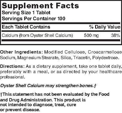 کلسیم پوسته صدف Nature's Blend، 500 میلی گرم، 100 قرص کلسیم پوسته صدف Nature's Blend، 500 میلی گرم، 100 قرص