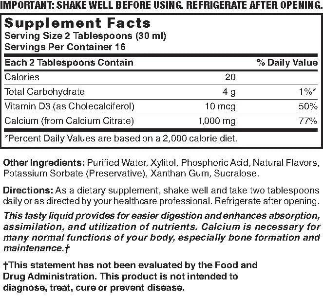 مایع سیترات کلسیم 1000 میلی گرم Nature's Blend با ویتامین D3، طعم بلوبری، 473 میلی لیتر مایع سیترات کلسیم 1000 میلی گرم Nature's Blend با ویتامین D3، طعم بلوبری، 473 میلی لیتر