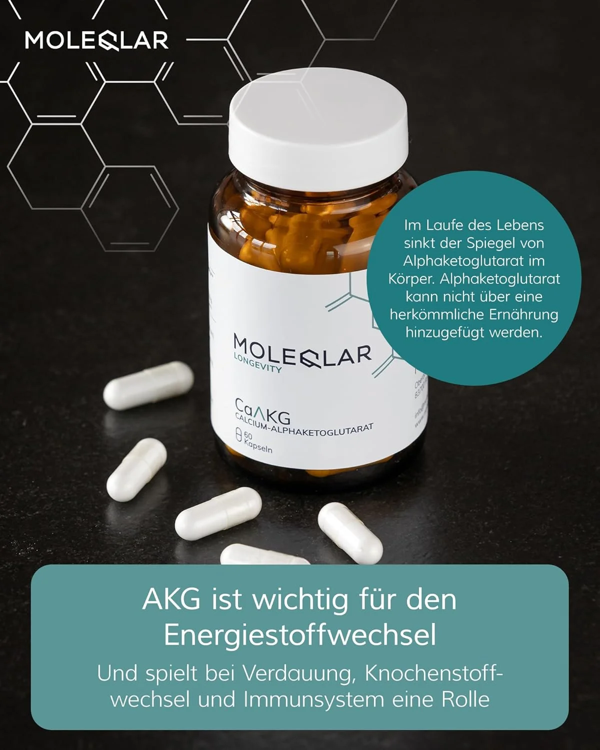 کپسول های کلسیم آلفا کتوگلوتارات (CaAKG) - 60 عدد - مکمل غذایی حاوی کلسیم و آلفا کتوگلوتارات - 1000 میلی گرم Ca-AKG در هر وعده کپسول های کلسیم آلفا کتوگلوتارات (CaAKG) - 60 عدد - مکمل غذایی حاوی کلسیم و آلفا کتوگلوتارات - 1000 میلی گرم Ca-AKG در هر وعده