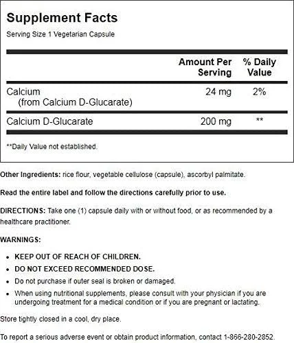 لایف اکستنشن کلسیم دی-گلوکارات، 200 میلی گرم، 60 کپسول گیاهی (بسته 1 عددی) لایف اکستنشن کلسیم دی-گلوکارات، 200 میلی گرم، 60 کپسول گیاهی (بسته 1 عددی)