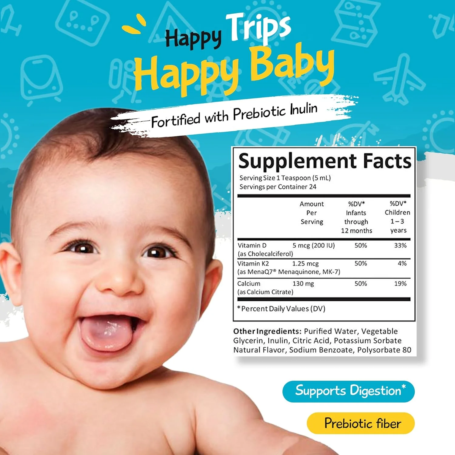 قطره مایع کلسیم کودک کیدیویت به همراه ویتامین D3 و K2 - 24 وعده روزانه، 120 میلی لیتر - غنی شده با اینولین (پری بیوتیک، فیبر غذایی) - بدون شکر، بدون گلوتن، مناسب گیاهخواران قطره مایع کلسیم کودک کیدیویت به همراه ویتامین D3 و K2 - 24 وعده روزانه، 120 میلی لیتر - غنی شده با اینولین (پری بیوتیک، فیبر غذایی) - بدون شکر، بدون گلوتن، مناسب گیاهخواران