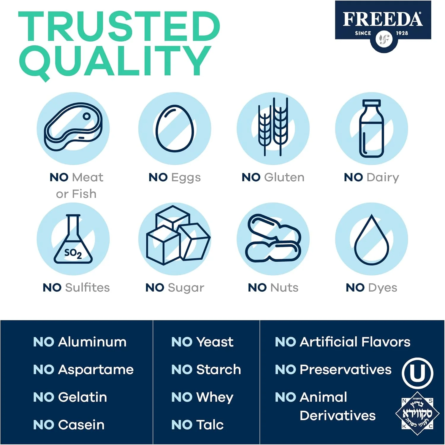 کلسیم گلوکونات کوشر Freeda، 500 عدد کلسیم گلوکونات کوشر Freeda، 500 عدد