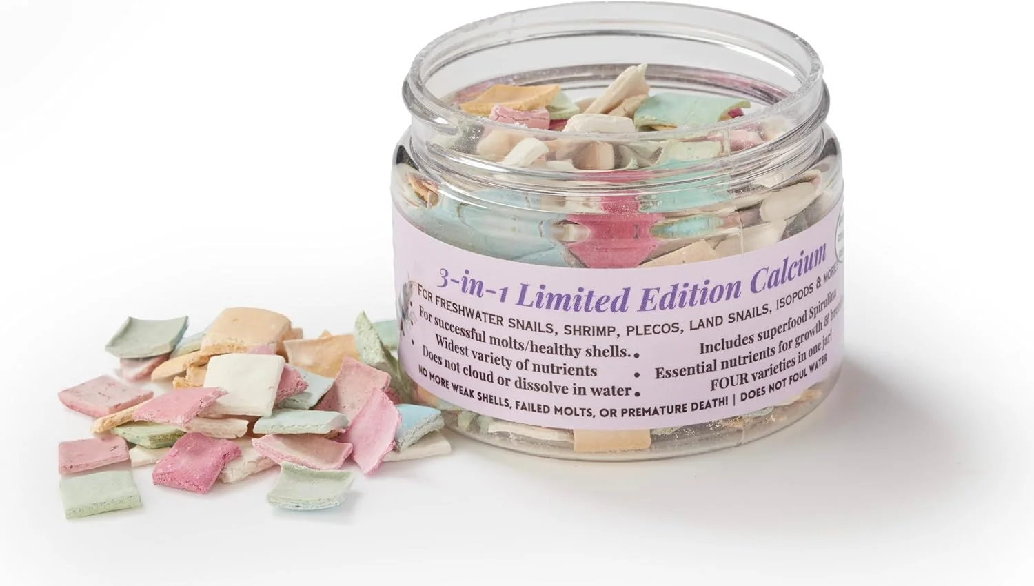 کلسیم نسخه محدود - 3 طعم در 1 شیشه، برای پوستههای قوی، پوستاندازی سالم، 100% طبیعی، در آب حل نمیشود، غرق شدن سریع برای میگو، حلزون و موارد دیگر! ساخت زیستشناس در ایالات متحده آمریکا کلسیم نسخه محدود - 3 طعم در 1 شیشه، برای پوستههای قوی، پوستاندازی سالم، 100% طبیعی، در آب حل نمیشود، غرق شدن سریع برای میگو، حلزون و موارد دیگر! ساخت زیستشناس در ایالات متحده آمریکا