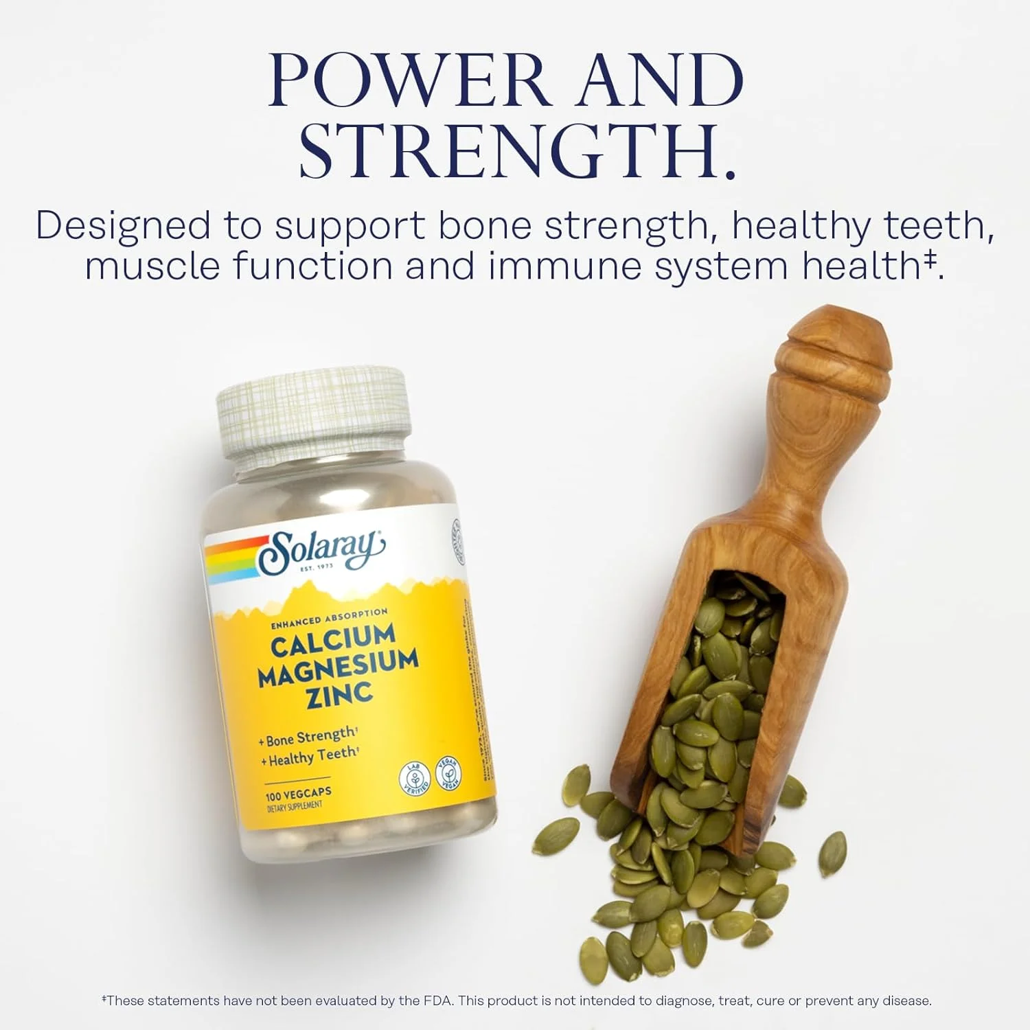 سولاری - کلسیم منیزیم روی 100 کپسول گیاهی