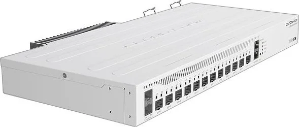 روتر اترنت گیگابیتی MikroTik CCR2004-1G-12S+2XS با پورت های SFP+ و SFP28، رم 4 گیگابایتی، NAND 128 مگابایتی، سرعت تا 3.4 گیگابیت بر ثانیه، 1 پورت Gbe، 12 پورت SFP+، 2 پورت SFP28، RouterOS v7، سفید | CCR2004-1G-12S+2XS روتر اترنت گیگابیتی MikroTik CCR2004-1G-12S+2XS با پورت های SFP+ و SFP28، رم 4 گیگابایتی، NAND 128 مگابایتی، سرعت تا 3.4 گیگابیت بر ثانیه، 1 پورت Gbe، 12 پورت SFP+، 2 پورت SFP28، RouterOS v7، سفید | CCR2004-1G-12S+2XS