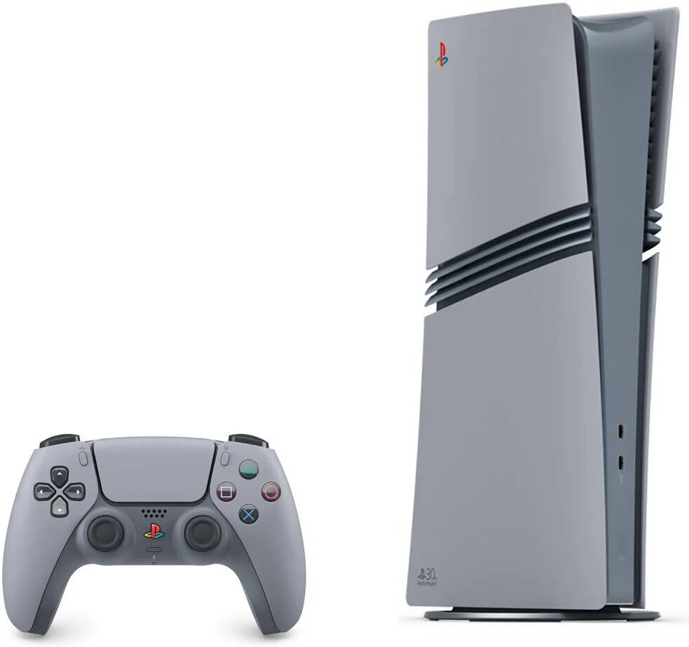 کنسول نسخه محدود سی‌اُمین سالگرد پلی‌استیشن 5 پرو سونی، نسخه دیجیتال، پشتیبانی از خروجی 8K، پردازنده مرکزی 8 هسته‌ای Zen 2 با فرکانس 3.85 گیگاهرتز، RDNA 3 سفارشی (TBC)، رم 16 گیگابایتی، SSD سفارشی 2 ترابایتی، خاکستری | PS5-Pro-30th