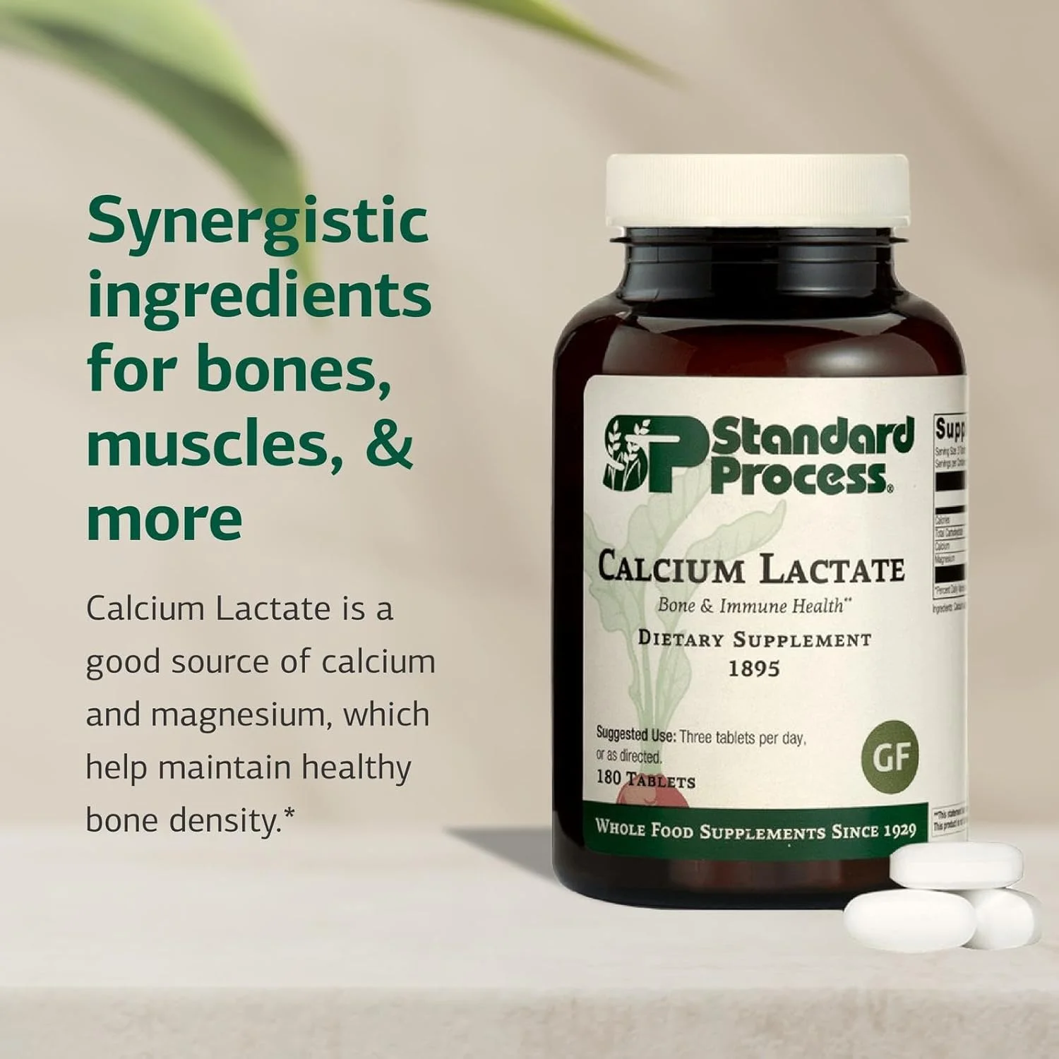 کلسیم لاکتات استاندارد پروسس - پشتیبانی از سیستم ایمنی و استحکام استخوان - مکمل سلامت استخوان و عضله حاوی منیزیم و کلسیم - 180 قرص کلسیم لاکتات استاندارد پروسس - پشتیبانی از سیستم ایمنی و استحکام استخوان - مکمل سلامت استخوان و عضله حاوی منیزیم و کلسیم - 180 قرص