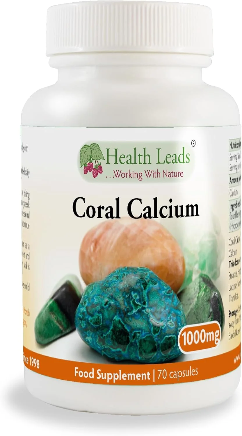 کپسول های کلسیم مرجانی با قدرت بالا ۱۰۰۰ میلی گرم، بسته ۷۰ عددی (مکمل های ۱۰۰٪ بدون افزودنی)