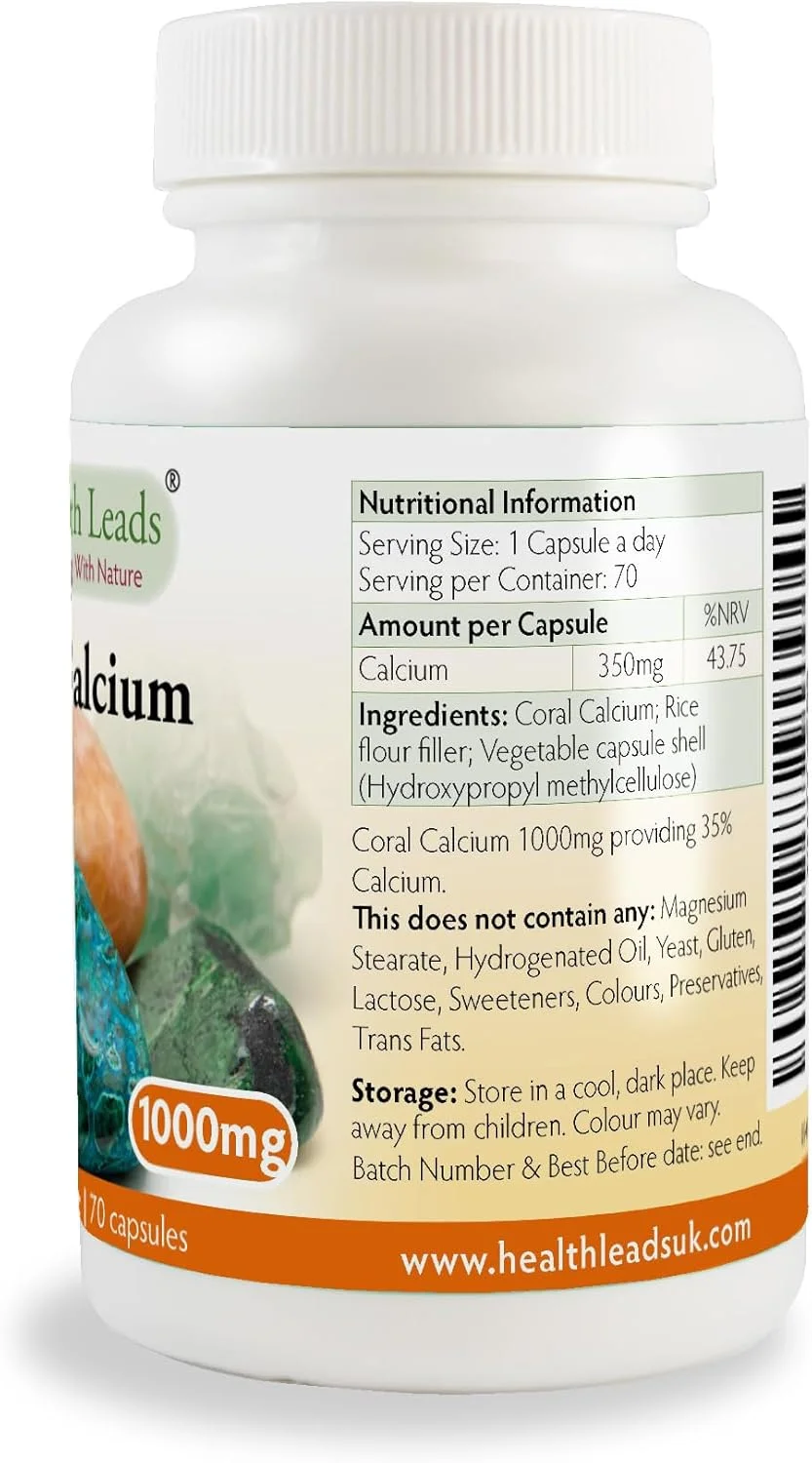 کپسول های کلسیم مرجانی با قدرت بالا ۱۰۰۰ میلی گرم، بسته ۷۰ عددی (مکمل های ۱۰۰٪ بدون افزودنی) کپسول های کلسیم مرجانی با قدرت بالا ۱۰۰۰ میلی گرم، بسته ۷۰ عددی (مکمل های ۱۰۰٪ بدون افزودنی)