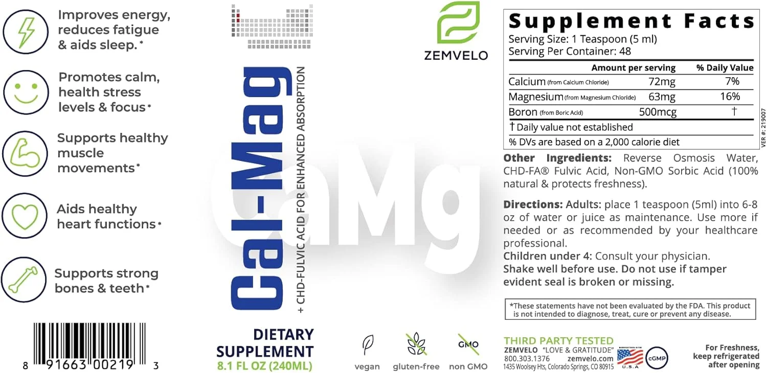 کلسیم و منیزیم مایع یونی | کلسیم، منیزیم، بورون | پشتیبانی از استخوان و عضله | خواب آرام | پشتیبانی از خلق و خو | 48 روز کلسیم و منیزیم مایع یونی | کلسیم، منیزیم، بورون | پشتیبانی از استخوان و عضله | خواب آرام | پشتیبانی از خلق و خو | 48 روز