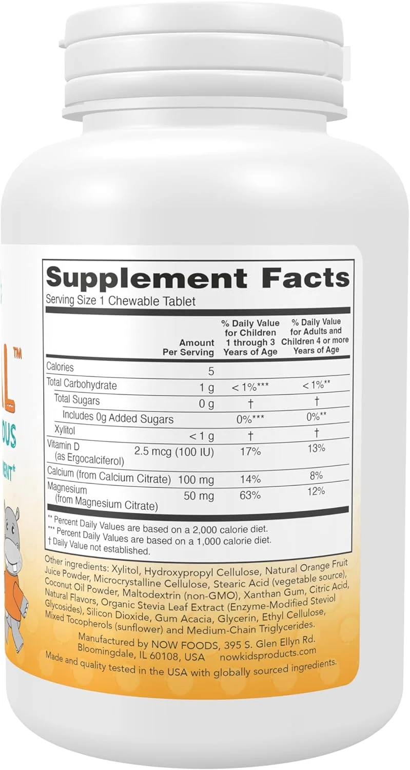 Now Foods - Kid Cal با طعم پرتقال، 100 قرص جویدنی Now Foods - Kid Cal با طعم پرتقال، 100 قرص جویدنی