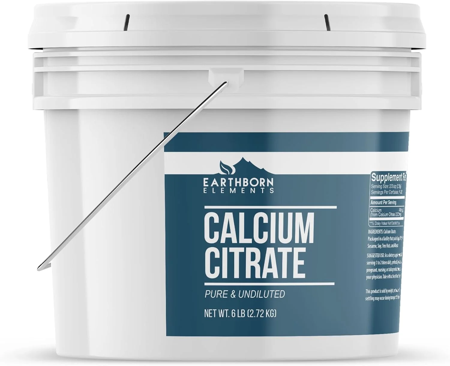 سیترات کلسیم Earthborn Elements، سطل 1 گالنی، خالص و رقیق نشده، تایید شده آزمایشگاهی (96 اونس) سیترات کلسیم Earthborn Elements، سطل 1 گالنی، خالص و رقیق نشده، تایید شده آزمایشگاهی (96 اونس)