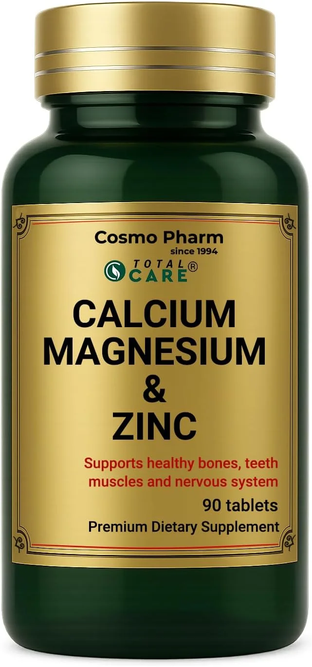 کلسیم منیزیم زینک - 90 قرص - وگان - بدون گلوتن - بدون شکر - فرمول روزانه