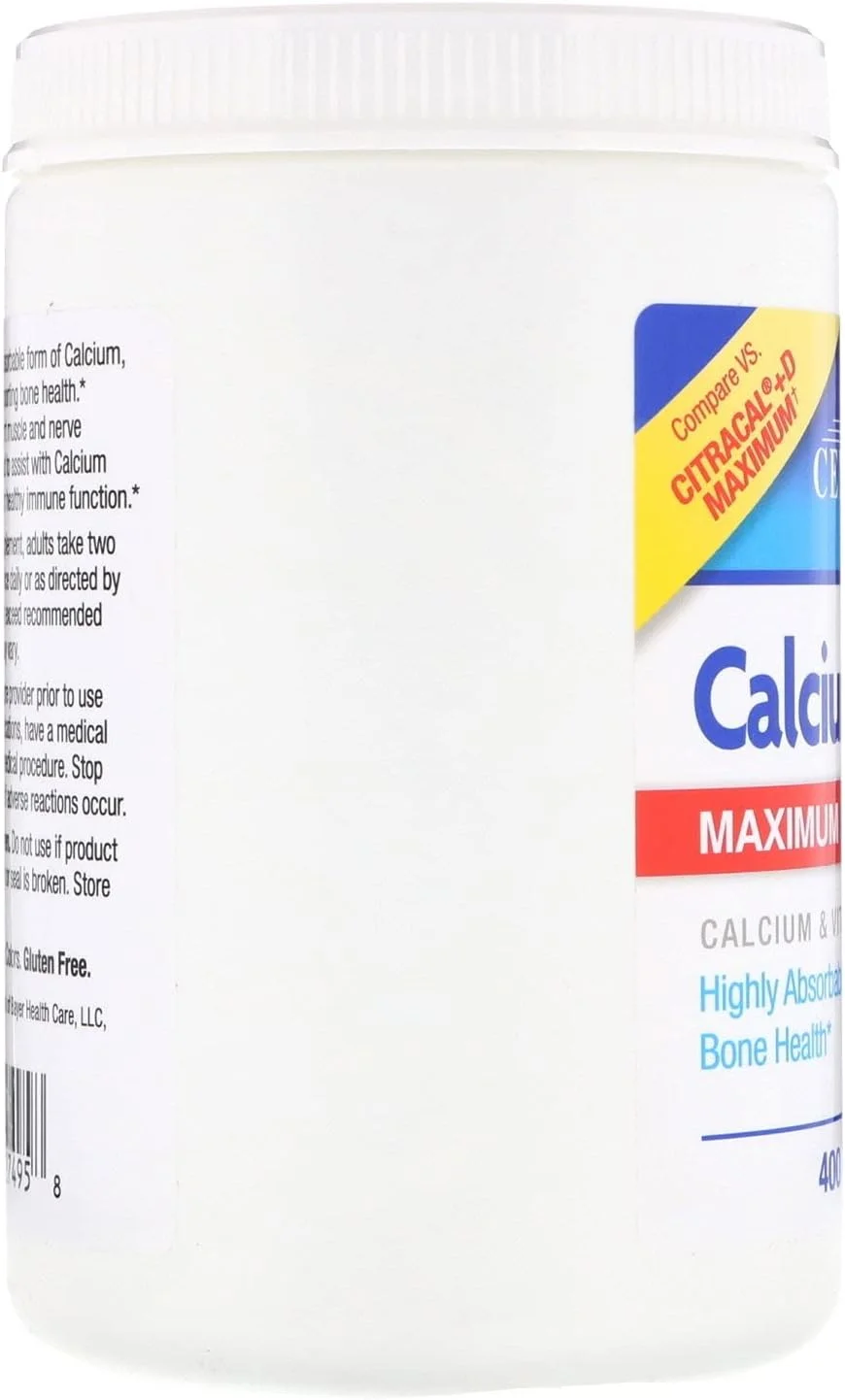 قرص سیترات کلسیم ماکزیمم + D3، 400 عددی، تولید شده در قرن 21