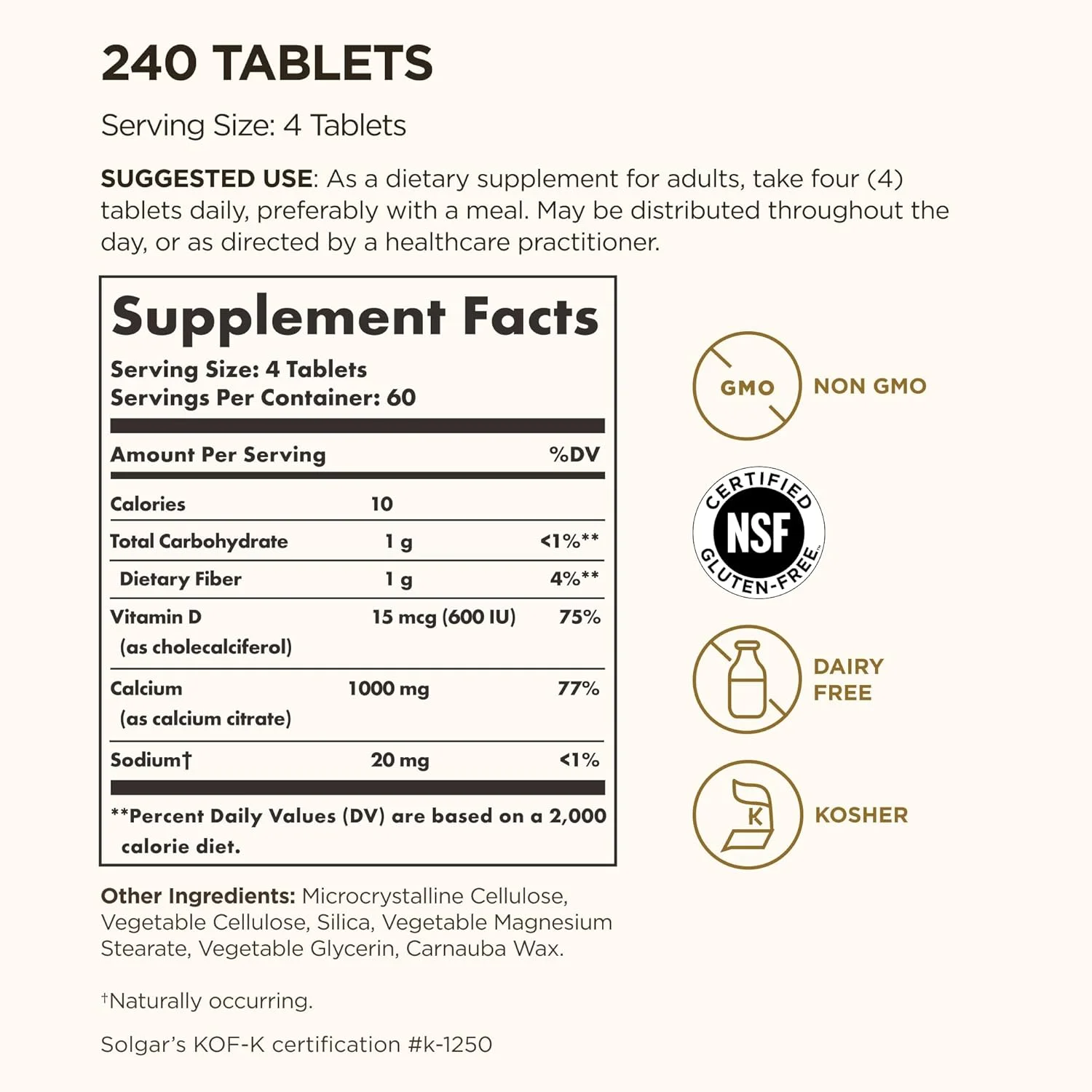 قرص های سیترات کلسیم با ویتامین D3