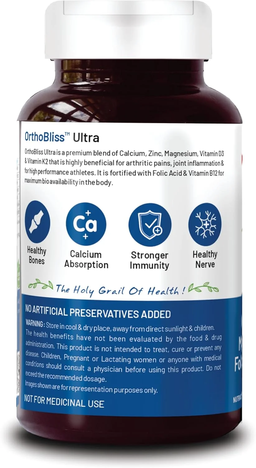 ترکیب ارتو بلیس بلیس ولنس، مکمل آیورودیک سلامت مفاصل حاوی کلسیم، زینک، منیزیم و ویتامین ب۱۲ - ۱۲۰ عدد قرص گیاهی