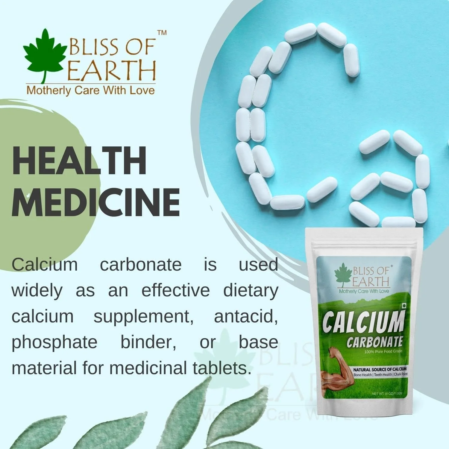 پودر کربنات کلسیم بلیس آو ارث 5 بسته 453 گرمی پودر کربنات کلسیم بلیس آو ارث 5 بسته 453 گرمی