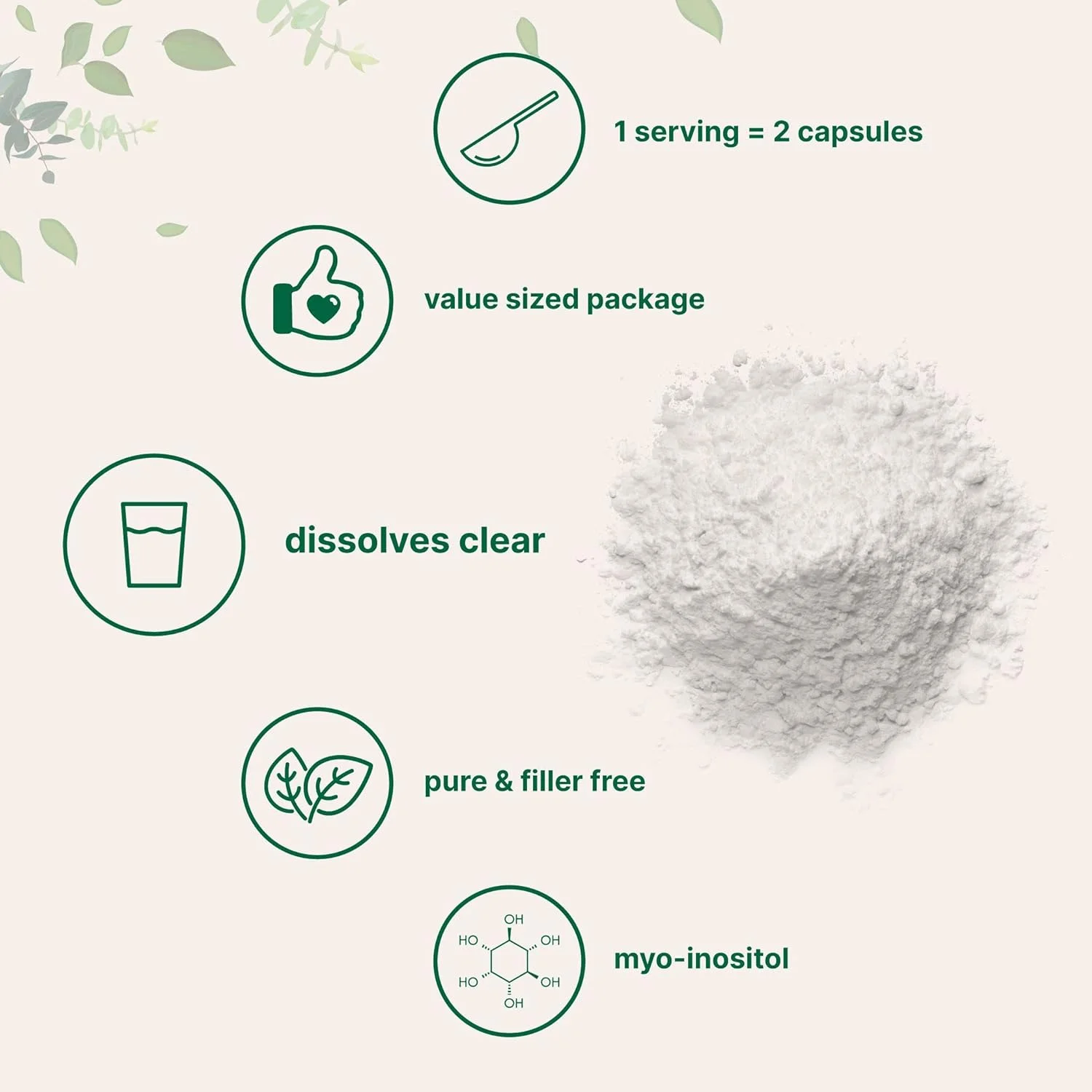 پودر خالص اینوزیتول میکرو اینگرِدیِنتس، 1 کیلوگرم (2.2 پوند)