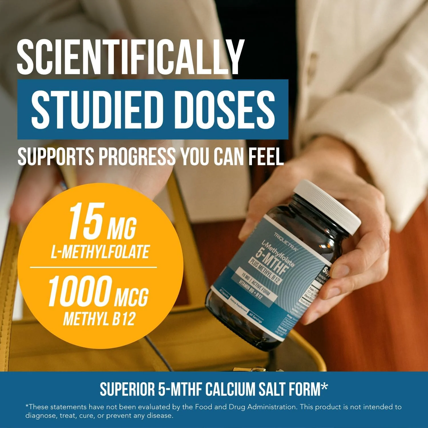 ال متیل فولات 15 میلی گرم به همراه کوفاکتور متیل B12 - قدرت حرفه ای، فرم فعال 5-MTHF - پشتیبانی از خلق و خو، متیلاسیون هموسیستئین، شناخت - فرم های فعال زیستی ویتامین B9 و B12 (60 کپسول) ال متیل فولات 15 میلی گرم به همراه کوفاکتور متیل B12 - قدرت حرفه ای، فرم فعال 5-MTHF - پشتیبانی از خلق و خو، متیلاسیون هموسیستئین، شناخت - فرم های فعال زیستی ویتامین B9 و B12 (60 کپسول)