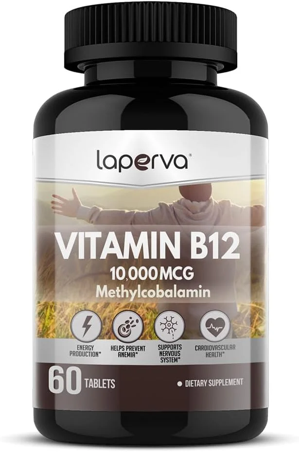 لاپروا ویتامین ب۱۲ متیل کوبالامین، پشتیبانی از انرژی و تمرکز، فرآیندهای متابولیک، تقویت سیستم عصبی و سلامت استخوان، پیشگیری از کم خونی و پوکی استخوان - (۱۰۰۰۰ میکروگرم - ۶۰ قرص)