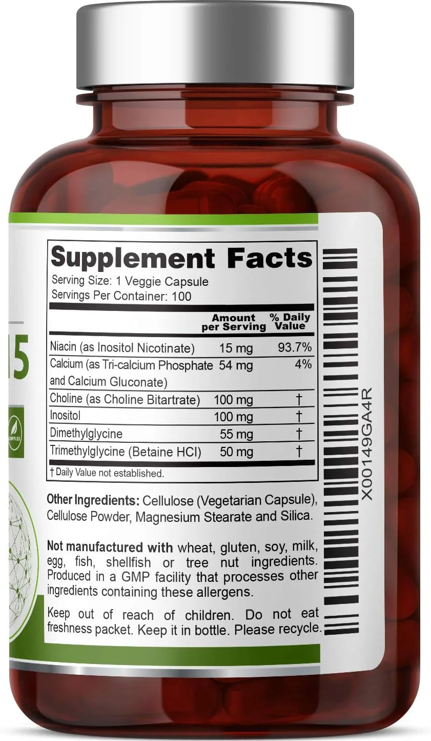 کمپلکس اسید سوپر B-15 Tmg جنسیس هلث (100 کپسول گیاهی)