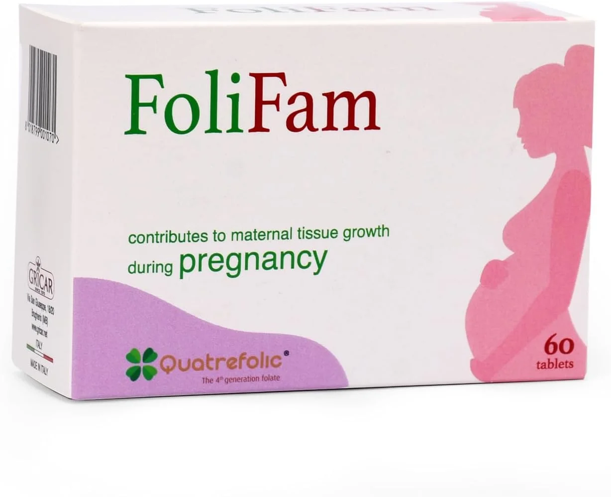 فولی‌فام ۴۰۰ میکروگرم - ۶۰ عدد قرص - فولات فعال برای پشتیبانی از دوران بارداری (Quatrefolic®)