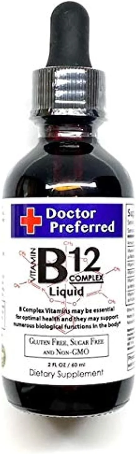 مایع کمپلکس ویتامین B12، قطره های زیر زبانی با جذب سریع B2، B3، B5، B6 و B12. 2 fl oz - تامین 60 روزه مایع کمپلکس ویتامین B12، قطره های زیر زبانی با جذب سریع B2، B3، B5، B6 و B12. 2 fl oz - تامین 60 روزه