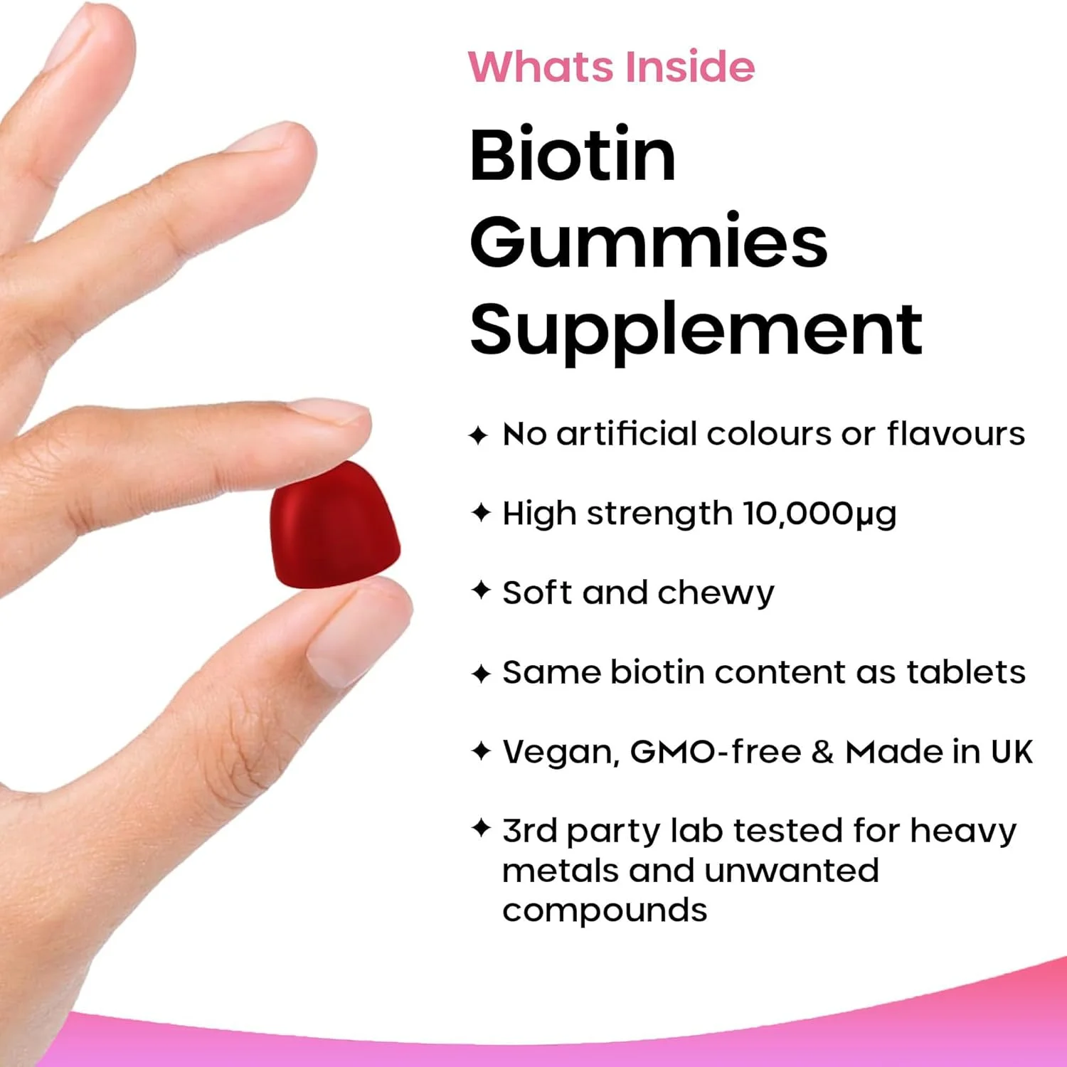 پاستیل های بیوتین برای پوست، ناخن و مو 10000 میکروگرم، ویتامین های جویدنی زیبایی، قدرت جذب بالا، ویتامین های پاستیلی مو برای زنان و مردان، مکمل گیاهی بیوتین برای رشد مو پاستیل های بیوتین برای پوست، ناخن و مو 10000 میکروگرم، ویتامین های جویدنی زیبایی، قدرت جذب بالا، ویتامین های پاستیلی مو برای زنان و مردان، مکمل گیاهی بیوتین برای رشد مو