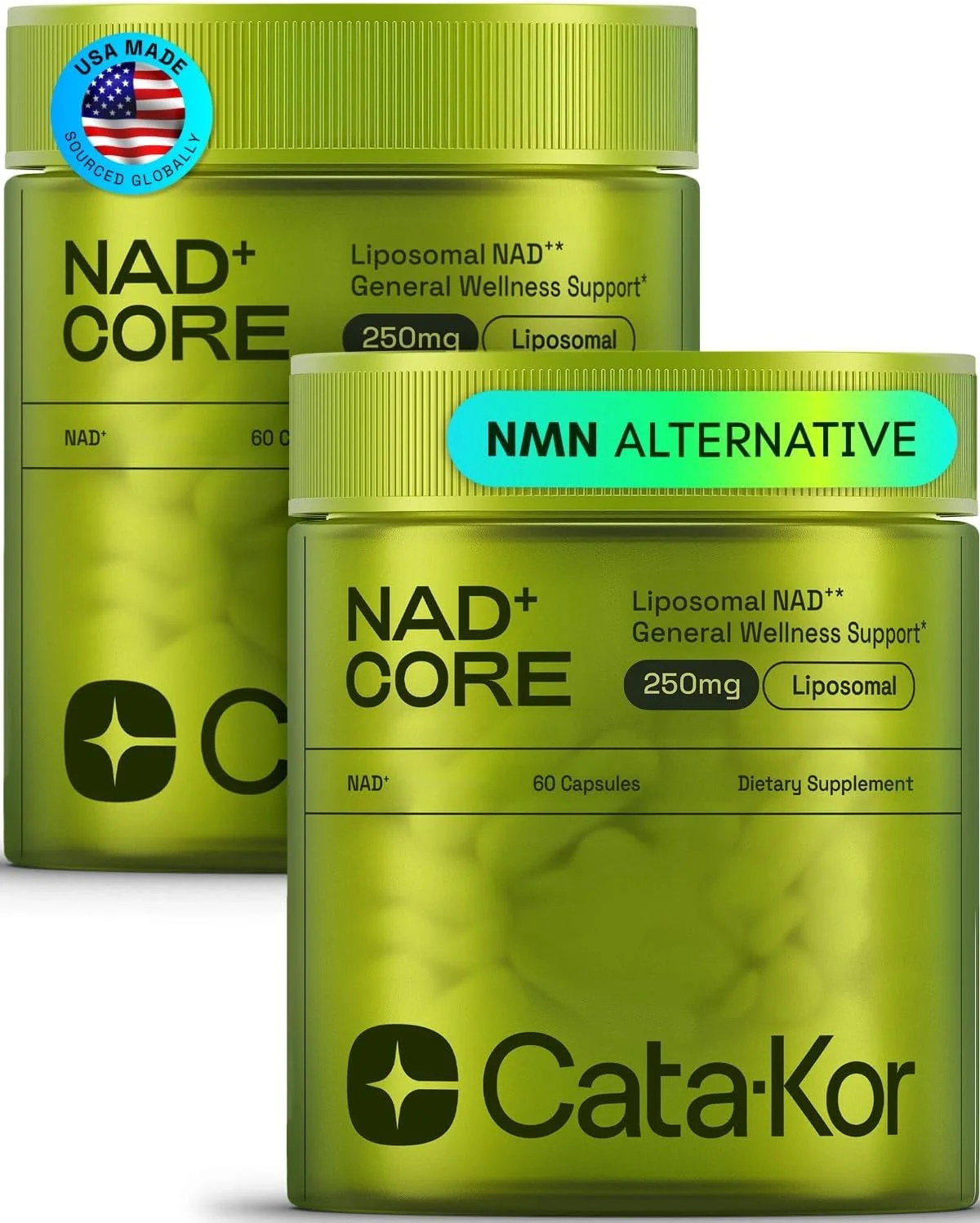 مکمل جایگزین  - لیپوناد لیپوزومی NAD Core 250 میلی گرم - بسته 2 عددی - تامین 60 روزه - مکمل NAD با خلوص بالا برای ضد پیری، انرژی و تمرکز