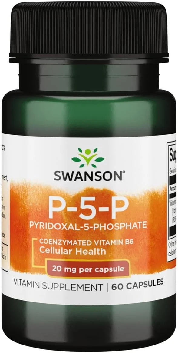 پی-۵-پی پیریدوکسال-۵-فسفات Swanson (۲۰ میلی گرم، ۶۰ کپسول)