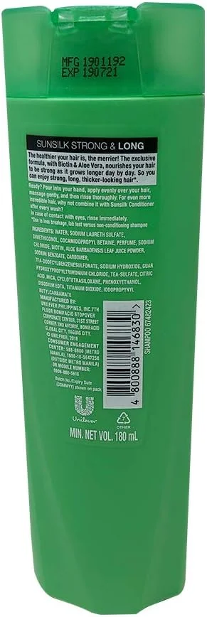 بطری 180 میلی لیتری سانسیلک Co-Creations قوی و بلند با بیوتین