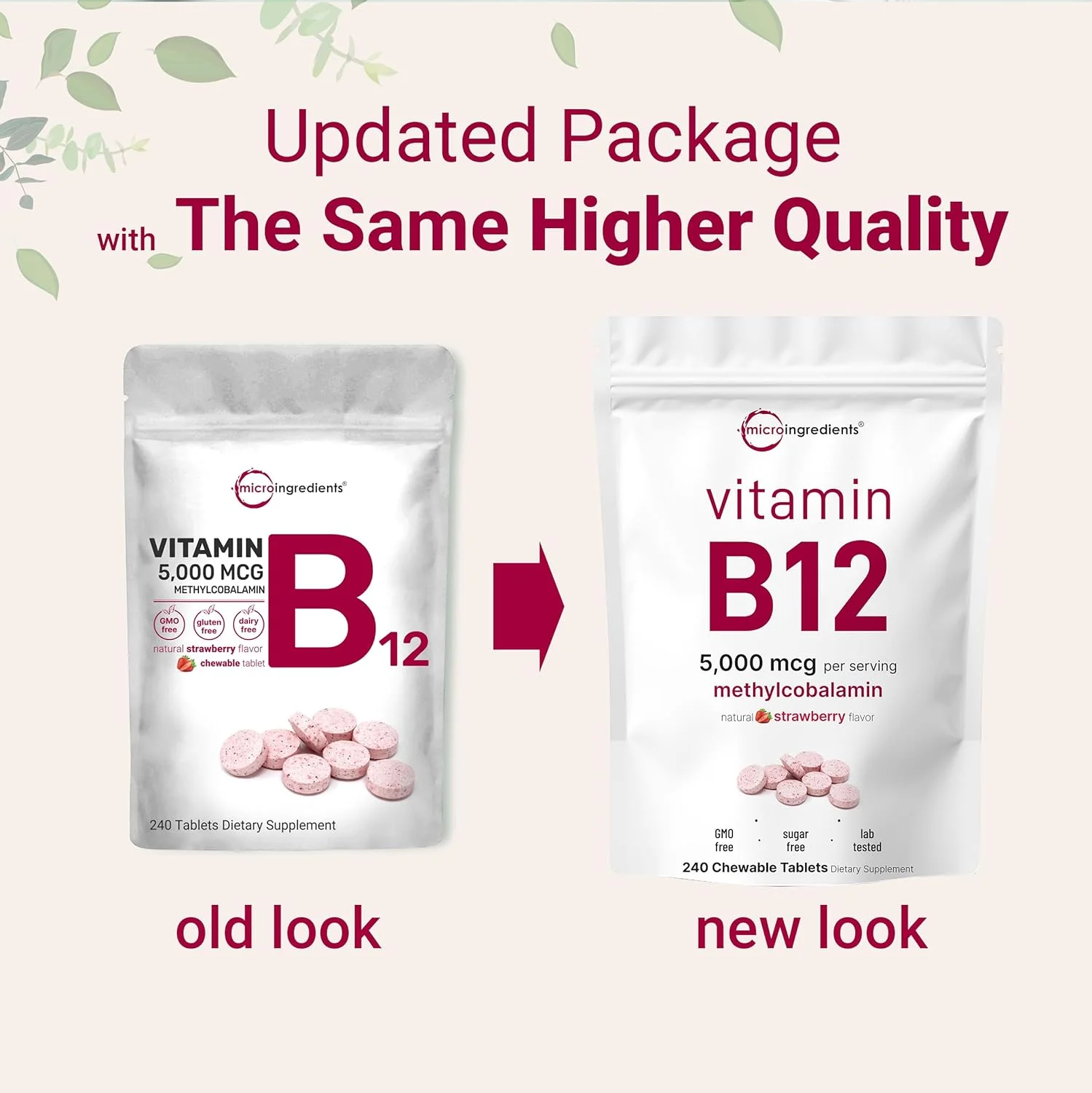 ویتامین ب۱۲ زیر زبانی 5000 میکروگرم | متیل ب۱۲ فرم فعال - 180 قرص جویدنی | حل شوندگی سریع، طعم توت فرنگی طبیعی، پشتیبانی از انرژی، سلامت متابولیسم، وگان، غیر GMO و بدون گلوتن