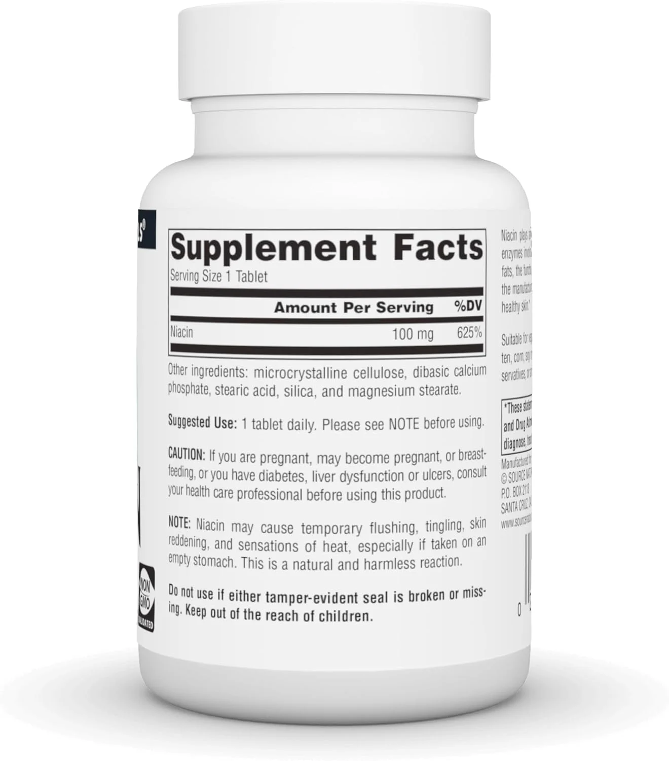 قرص های مکمل نیاسین ویتامین ب 3 100 میلی گرمی Source Naturals، 250 عدد