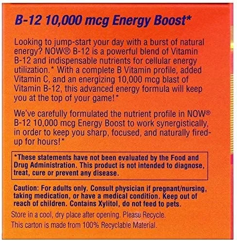 Now Foods، شات ها، B-12، میکس بری، 10000 میکروگرم، 12 شات، 0.5 fl oz (15 میلی لیتر) هر کدام
