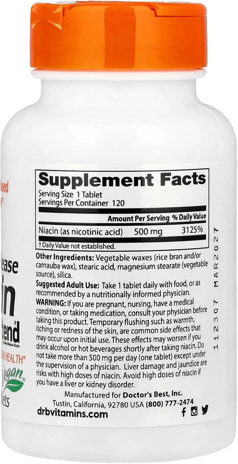 دکترز بست نیاسین با رهش تاخیری (500 میلی گرم) - 120 عدد