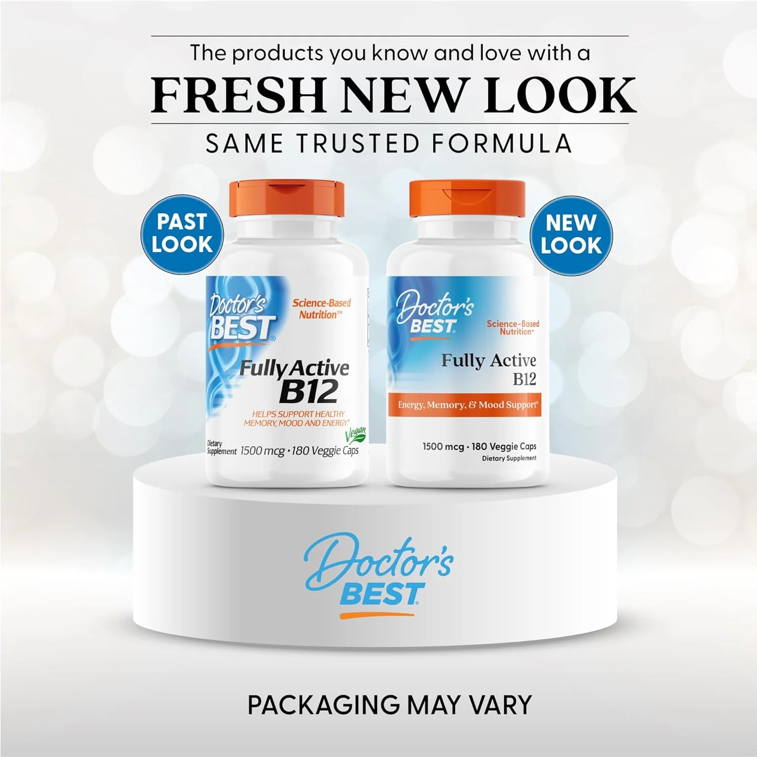 دکترز بست، ویتامین ب۱۲ فعال ۱۵۰۰ میکروگرم، پشتیبانی از انرژی، خلق و خو، گردش خون، غیر تراریخته، وگان، بدون گلوتن، ۱۸۰ عدد