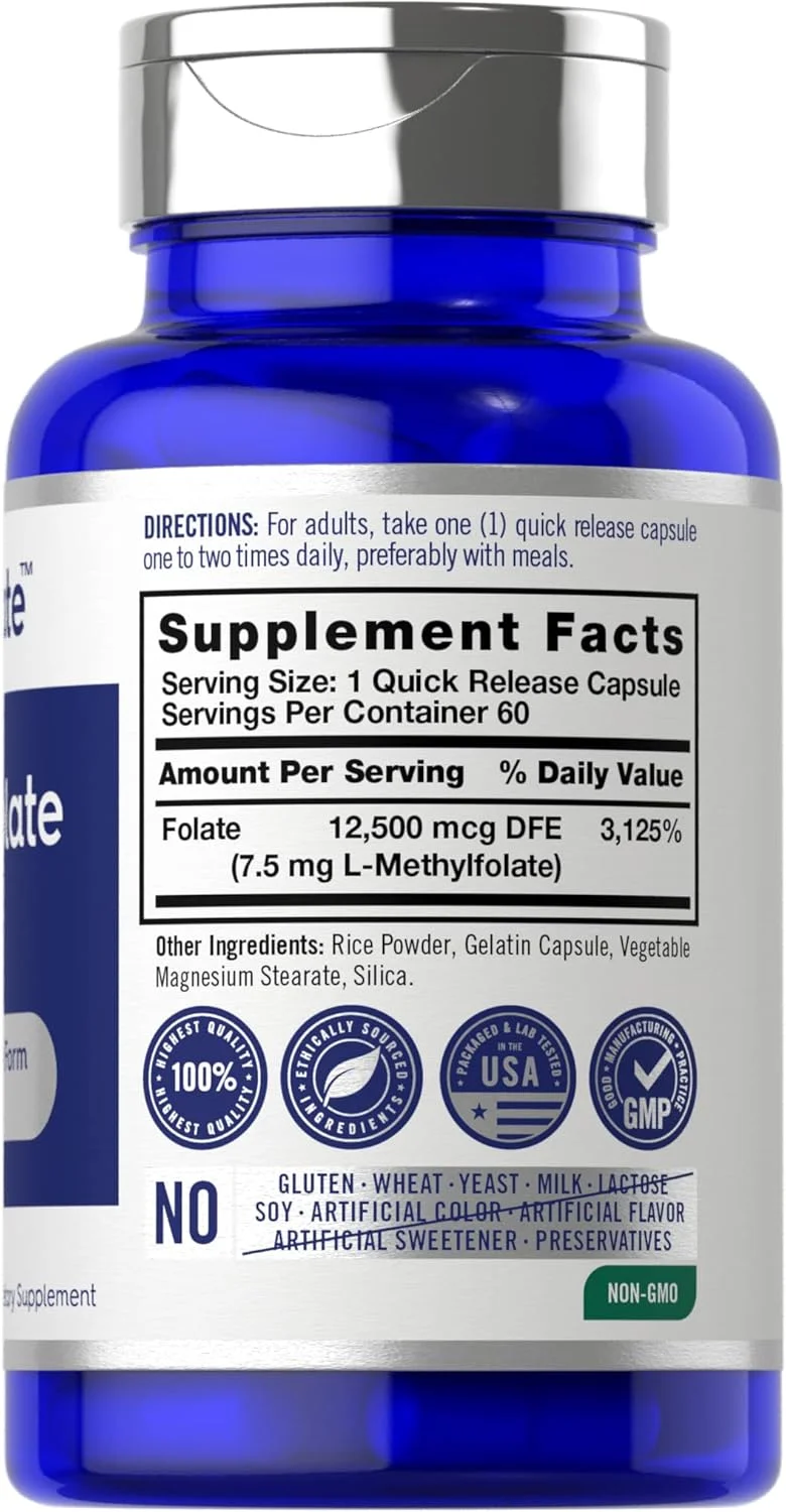 ال-متیل فولات کارلایل Opti-Folate - 7.5 میلی گرم (60 کپسول) ال-متیل فولات کارلایل Opti-Folate - 7.5 میلی گرم (60 کپسول)
