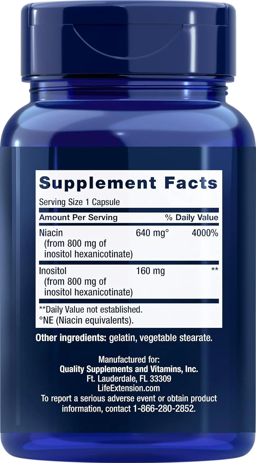 لایف اکستنشن - نیاسین بدون گرگرفتگی - 800 میلی گرم - 100 کپسول (2 عدد) لایف اکستنشن - نیاسین بدون گرگرفتگی - 800 میلی گرم - 100 کپسول (2 عدد)