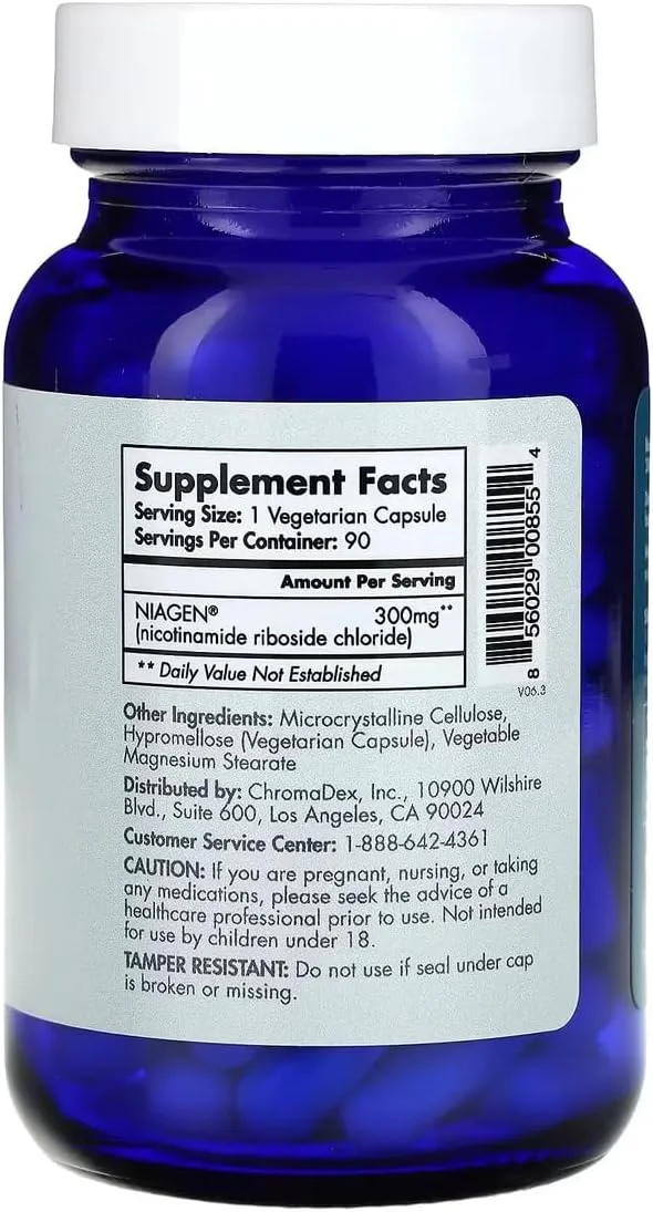 ترو نیاژن - ویتامین ب۳ پیشرفته تقویت کننده NAD+ نیکوتینامید ریبوساید NR افزایش انرژی و کمک به ضد پیری ۳۰۰ میلی گرم در هر وعده ۳۰ کپسول