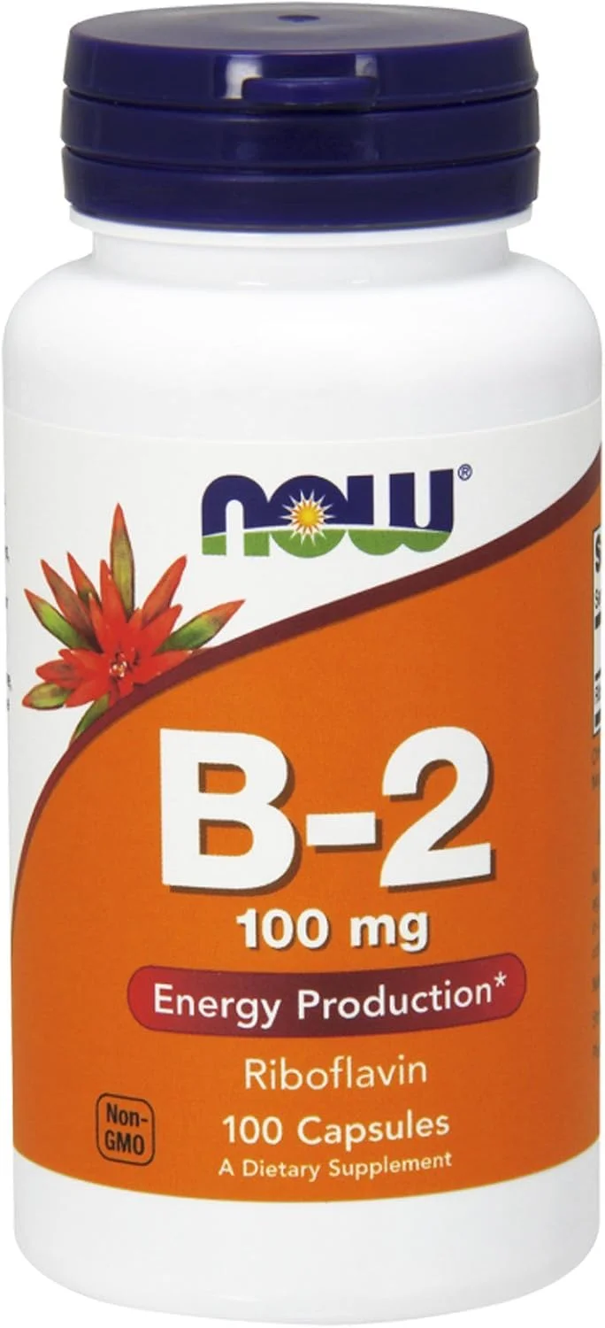 NOW Foods, B-2، ریبوفلاوین، تولید انرژی، 100 میلی گرم (بسته بندی ممکن است متفاوت باشد) - 100 کپسول NOW Foods, B-2، ریبوفلاوین، تولید انرژی، 100 میلی گرم (بسته بندی ممکن است متفاوت باشد) - 100 کپسول