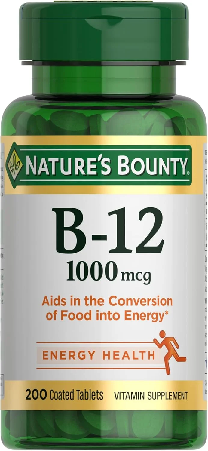 ویتامین B12 Nature's Bounty، پشتیبانی از متابولیسم انرژی، قرص، 1000 میکروگرم، 200 عدد