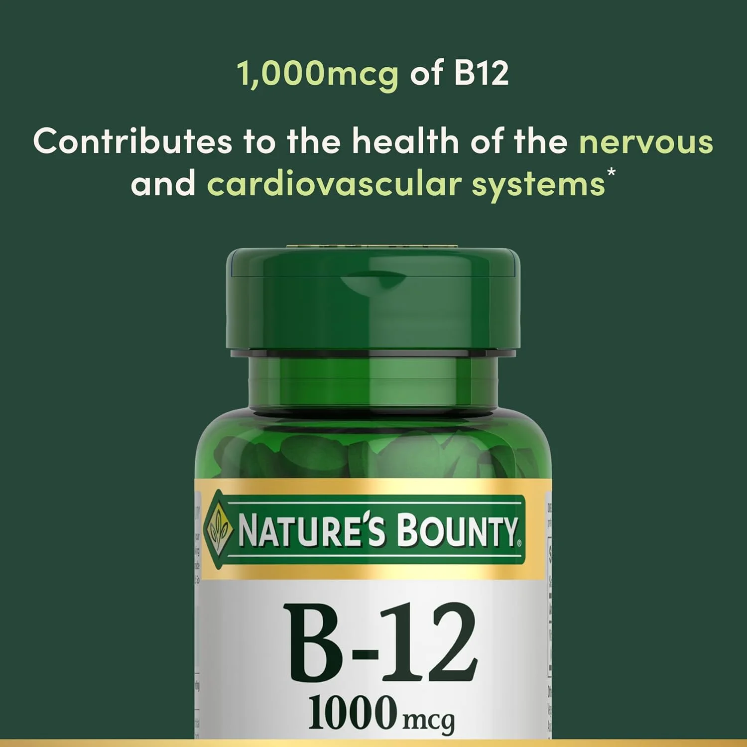 ویتامین B12 Nature's Bounty، پشتیبانی از متابولیسم انرژی، قرص، 1000 میکروگرم، 200 عدد